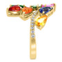 EFFY® Multi-Gemstone (3-7/8 ct. t.w.) & Diamond (1/5 ct. t.w.) Swirl Cluster Ring in 14k Gold