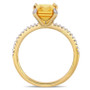 Citrine (1-1/2 ct.t.w.) and Diamond (1/10 ct.t.w.) Ring in 10k Yellow Gold
