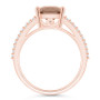 Morganite and Diamond Accent Ring in 14K Rose Gold