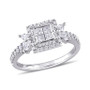 Princess- Cut Certified Diamond (1 ct. t.w.) Quad Halo Engagement Ring in 14k White Gold