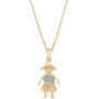 Diamond Girl Pendant Necklace (1/20  ct. t.w.) in 10k Gold, 18" + 2" extender, Created for Macy's