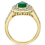 EFFY® Emerald ( 1-1/8 ct. t.w.) & Diamond (3/8 ct. t.w.) Teardrop Ring in 14k Gold
