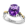 EFFY® Amethyst Twist Two-Tone Statement Ring (4-7/8 ct. t.w.) in Sterling Silver & 18k Gold-Plate
