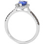 Blueberry Tanzanite (1/2 ct. t.w.) & Diamond (1/3 ct. t.w.) Ring in 14k White Gold