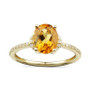 Citrine (1-5/8 ct. t.w.) & Diamond (1/8 ct. t.w.) Ring in 14k Gold
