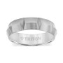 Men's Carved Comfort Fit Wedding Band in Gray Titanium