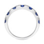 Sapphire (1/2 ct. t.w.) and Diamond Accent Band in 14k White Gold