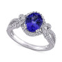 Tanzanite (1-4/5 ct. t.w.) & Diamond (1/3 ct. t.w.) Openwork Statement Ring in 14k White Gold