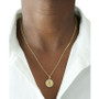 Diamond Aries Disc 18" Pendant Necklace (1/10 ct. t.w.) in 14k Gold-Plated Sterling Silver, Created for Macy's