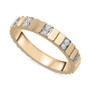 Diamond Textured Band (1/6 ct. t.w.) in 14k Gold-Plated Sterling Silver, Created for Macy's