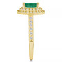 Emerald (1-1/5 ct. t.w.) & Diamond (5/8 ct. t.w.) Oval Double Halo Ring in 14k Gold
