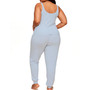 Leelee Women's Plus-Size Pajama Tank & Jogger Pajama Set