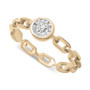 Diamond Chain Link Ring (1/10 ct. t.w.) in 14k Gold-Plated Sterling Silver, Created for Macy's
