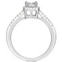 Cubic Zirconia Square Cluster Ring in Sterling Silver