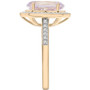 Pink Amethyst (3-1/6 ct. t.w.) & Diamond (1/4 ct. t.w.) Oval Halo Ring in 14k Gold