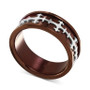 Men's Two-Tone Embellished Ring in Stainless Steel