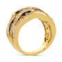 Chocolatier® Chocolate Diamond (1-1/3 ct. t.w.) & Vanilla Diamond (1/2 ct. t.w.) Wavy Statement Ring in 14k Gold