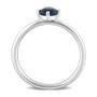 Sapphire (5/8 ct. t.w.) Solitaire Stackable Ring in 10K White Gold