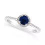 Sapphire (5/8 ct. t.w.) and Diamond Accent Ring in Sterling Silver (Also in Ruby)