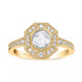 Art Carved Diamond Rose-Cut Halo Engagement Ring (3/4 ct. t.w.) in 14k White, Yellow or Rose Gold