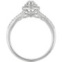 Diamond Oval Halo Split Shank Engagement Ring (1/3 ct. t.w.) in 10k White Gold