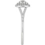 Diamond Oval Halo Split Shank Engagement Ring (1/3 ct. t.w.) in 10k White Gold