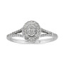 Diamond Oval Halo Split Shank Engagement Ring (1/3 ct. t.w.) in 10k White Gold