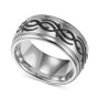 Men's Stainless Steel Ring, Black Design Wedding Band