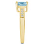 Aquamarine and Diamond Ring (2 ct.t.w and 1/8 ct.t.w) 14K Yellow Gold