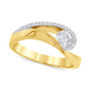 Diamond Swirl Ring (1/2 ct. t.w.) in 14k Two-Tone Gold