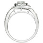 Diamond Halo Swirl Engagement Ring (1-1/2 ct. t.w.) in 14k White Gold