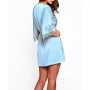 Women's Alison Satin and Trimmed Split Sleeve Robe