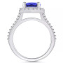 Tanzanite (2-3/4 Ct. t.w.) and Diamond (3/4 Ct. t.w.) Halo Ring