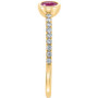 EFFY® Pink Sapphire (1/3 ct. t.w.) & Diamond (1/8 ct. t.w.) Bezel Ring in 14k Gold