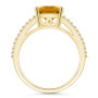 Citrine and Diamond Accent Ring in 14K Yellow Gold