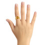 Citrine and Diamond Accent Ring in 14K Yellow Gold