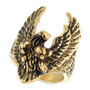Yellow & Black Ion-Plated Eagle Ring in Stainless Steel