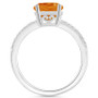Women's Citrine (1-3/4 ct.t.w.) and Diamond (1/10 ct.t.w.) Ring in Sterling Silver