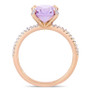 Pink Amethyst (2-3/8 ct.t.w.) and Diamond (1/10 ct.t.w.) Ring in 10k Rose Gold