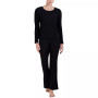 Women's Ribbed Long-Sleeve Sleep T-Shirt & Ribbed Flare-Leg Sleep Pants Sleep Separates