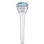 Aquamarine (2 ct. t.w.) and Diamond (1/3 ct. t.w.) Ring in 14K White Gold