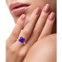 EFFY® Amethyst (4-3/8 ct. t.w.) & Diamond (1/8 ct. t.w.) Statement Ring in 14k Rose Gold