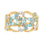 Swiss Blue Topaz (1-1/4 ct.tw.) & Diamond (1/6 ct. tw.) Butterfly Openwork Ring in 14k Gold-Plated Sterling Silver