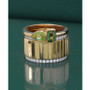 Peridot (5/8 ct. t.w.) & Green Tourmaline Ring (1/3 ct. t.w.) Bezel Ring in 14k Gold-Plated Sterling Silver, Created for Macy's