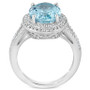 Blue Topaz (6-1/2 ct. t.w.) & White Topaz (1 ct. t.w.) Ring in Sterling Silver