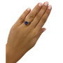 Blueberry Tanzanite (1-1/2 ct. t.w.) & Diamond (3/4 ct. t.w.) V Ring in 14k Rose Gold