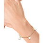 EFFY® Freshwater Pearl (7mm) Dangle Heart Link Chain Bracelet in 14k Gold-Plated Sterling Silver