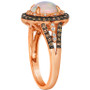 Neopolitan Opal (7/8 ct. t.w.) & Diamond (1/2 ct. t.w.) Halo Ring in 14k Rose Gold