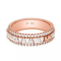 Tapered Baguette and Pave Band Ring