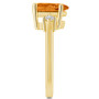 Citrine and Diamond Ring (1-3/4 ct.t.w and 1/10 ct.t.w) 14K Yellow Gold